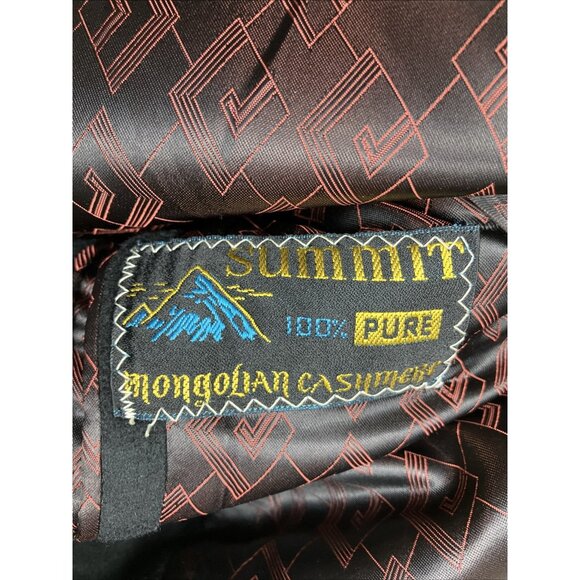 44 Summit Mens Pure Mongolian Cashmere Top Coat Overcoat Black - Picture 2 of 3